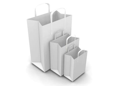 3D render of shopping bags