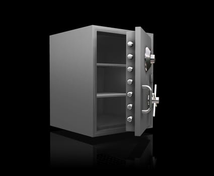 3D render of a bank safe
