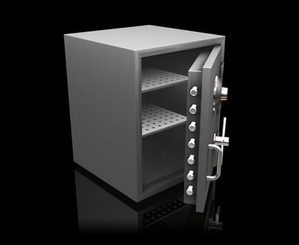 3D render of a bank safe