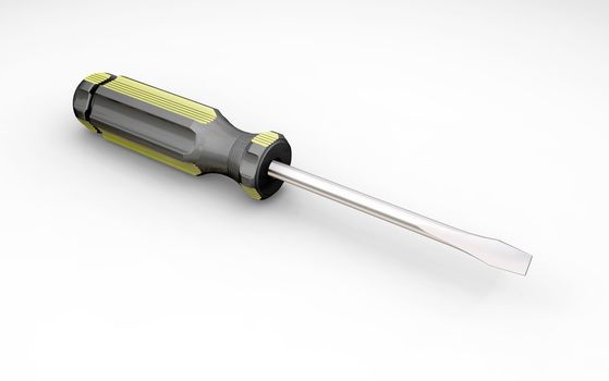 3D render of a screwdriver