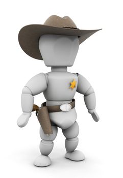 3D render of a sheriff