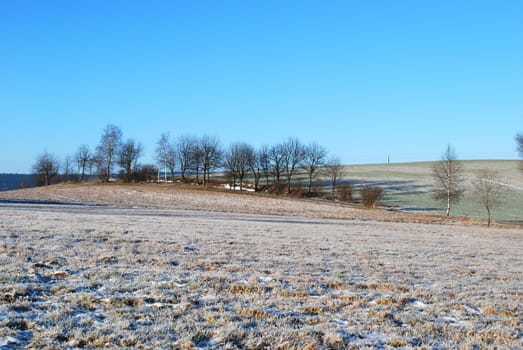 picture of a czech landscape in winter