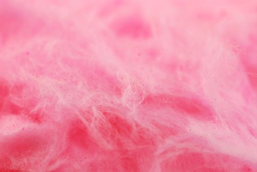 Background of pink cotton candy close up