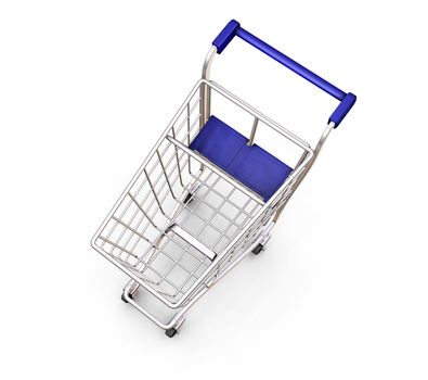 3D render of a shopping trolley