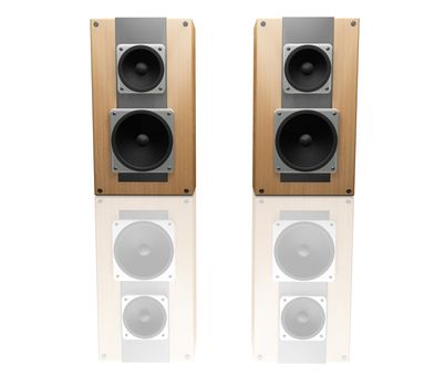 3D render of speakers