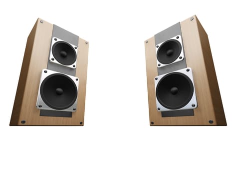 3D render of speakers