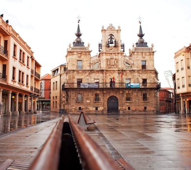 The Casas consistoriales in Astorga