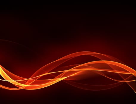 abstract flame swirls on black background