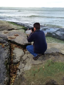 Man takes photos off coast of lake erie