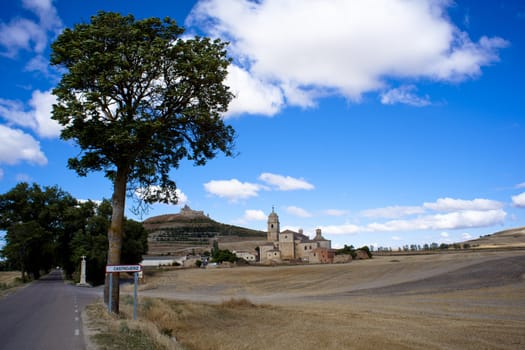 Way of St. James . View of Castrojeriz, Spain