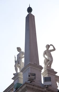Statues on a building in Venice