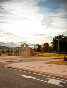 Road in a spanish village