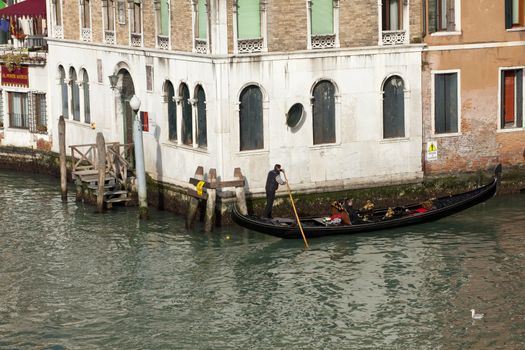 Photo of a Gondolier in Venice