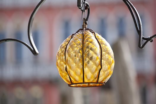 Typical yellow venetian lantern