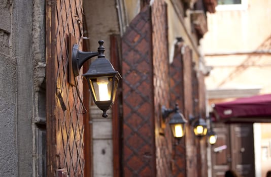 Typical venetian lantern in Venice