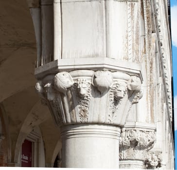 Columns of Dodge palace in Venice