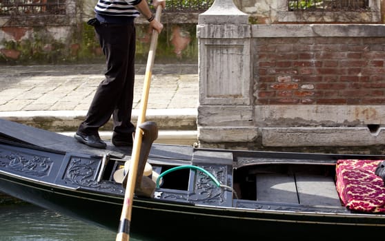 Photo of a Gondolier in Venice