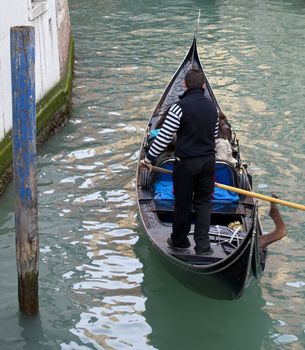Photo of a Gondolier in Venice