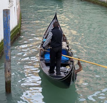Photo of a Gondolier in Venice