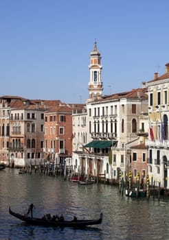 View of a gondola in Venice