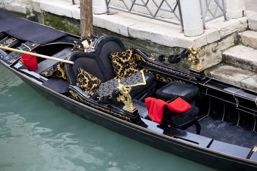 View of a gondola in Venice