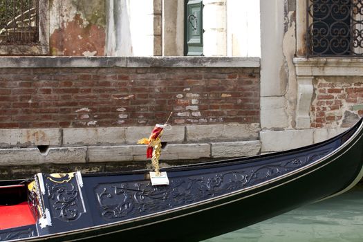 View of a gondola in Venice