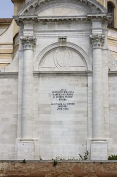 View of the Saint Lucia temple in Venice