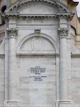 View of the Saint Lucia temple in Venice
