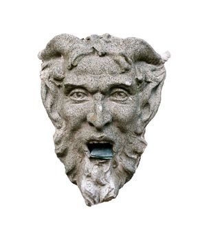 Diabolical head isolated on white background