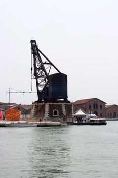 Old crane in the Arsenale, Venice