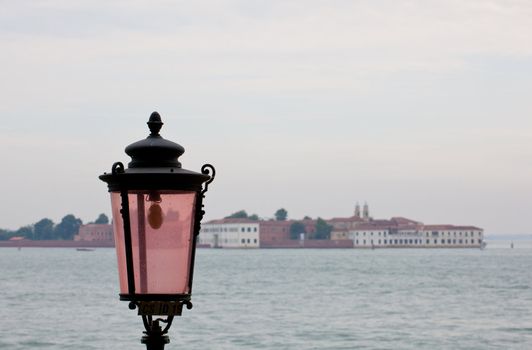 A pink lantern of Venice