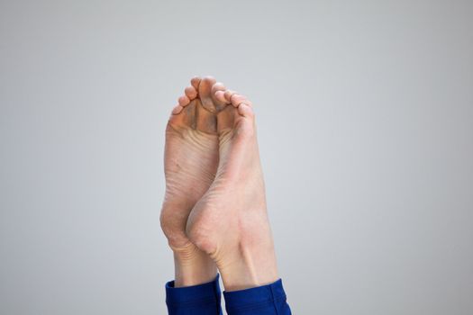 Foot of a gymnast during a period athletic