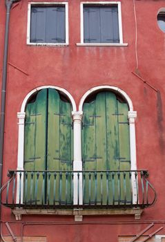 Typical balcony in a Venice house