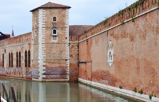 Walls of the arsenal of Venice