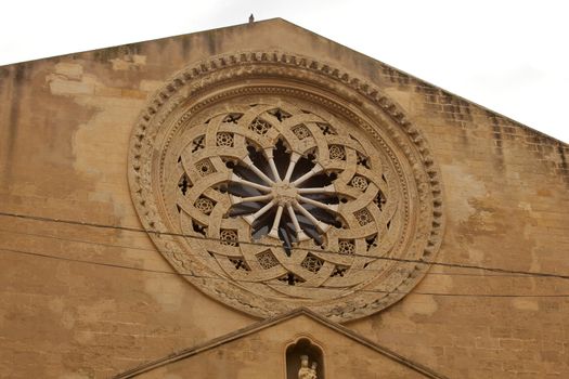 Rose window of church, Trapani - Sicily