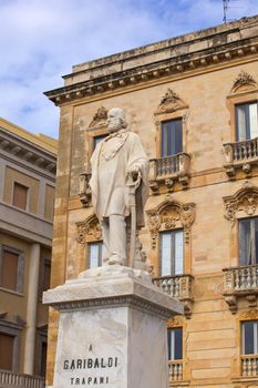 View of Garibaldi monument, Trapani