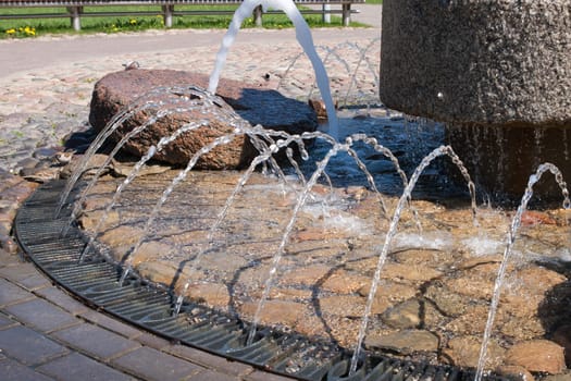 The Fountain into the park in summer.