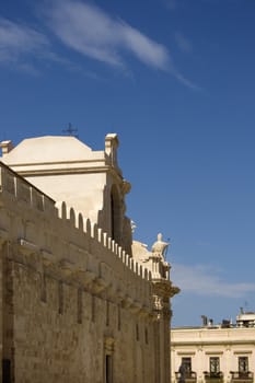 Left side of the Syracuse Cathedral, Ortigia