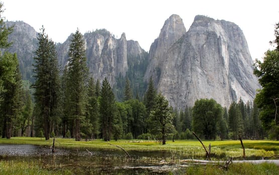 The valley of the Yosemite National Park in California