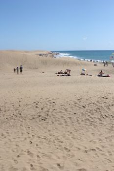The sand dunes in Maspalomas, Gran Canaria