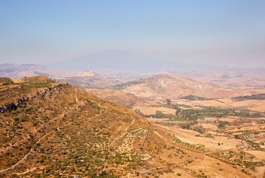 Landscape in the Assoro territory -  Sicily, Italy