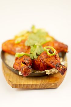 Indian Food Chicken Tandori and lassi