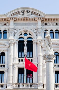 View of Carlo V monument in Trieste