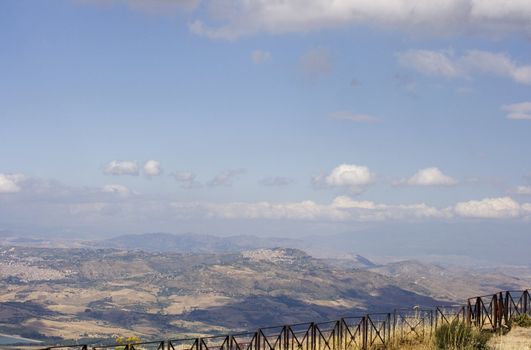 View of Enna countryside, Sicily - Italy