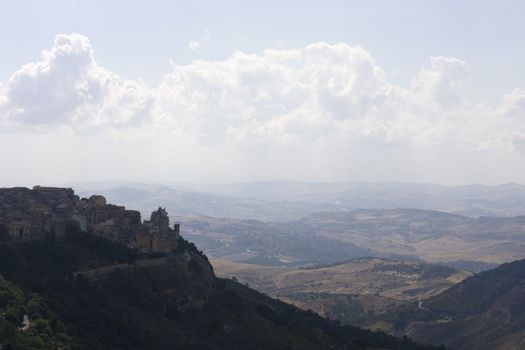 View of Enna, Sicily - Italy