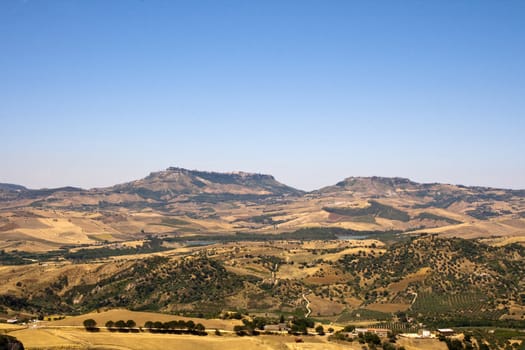 View of Enna and Calascibetta skyline