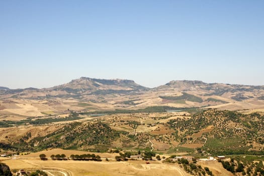 View of Enna and Calascibetta skyline