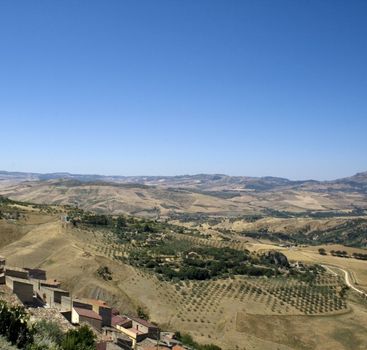 View of Leonforte countryside, Sicily - Italy