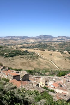 View of Leonforte, Sicily - Italy