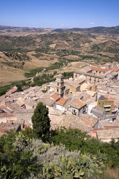 View of Leonforte, Sicily - Italy